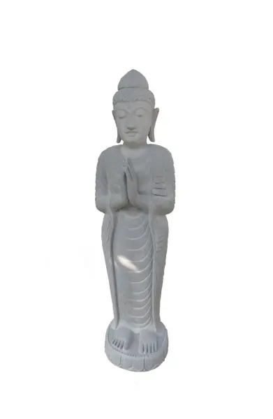 Product image 1 of the product “Standing Buddha made of Riverstone, position Namaskara , H. 150cm. ”